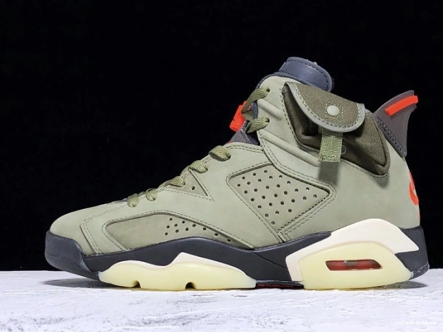 Travis 6 Olive Scott x Medium Jordan Air CN1084-200 0727